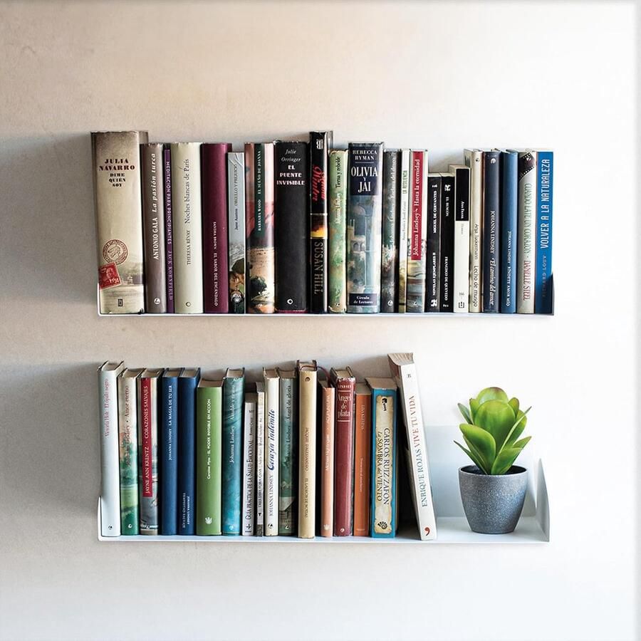 Metalen Wandplank voor Boeken Aesthetic Decor 60 cm Wit