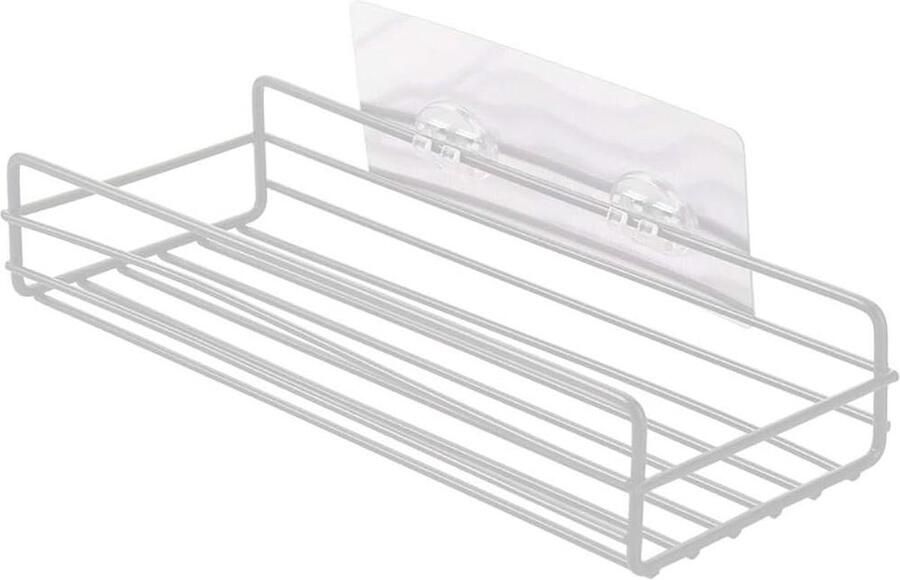 Metalen Zwevende Planken Hangende Opbergplank voor Badkamer Ijzeren Badkamer Opbergrek met Zuignap Toiletpot n Organisator Plank Geen Boren Keuken Opbergrek (Wit)