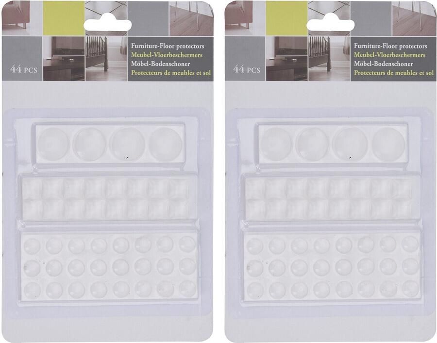 Meubel vloerbeschermers van vinyl 88x delig antislip wit zelfklevend