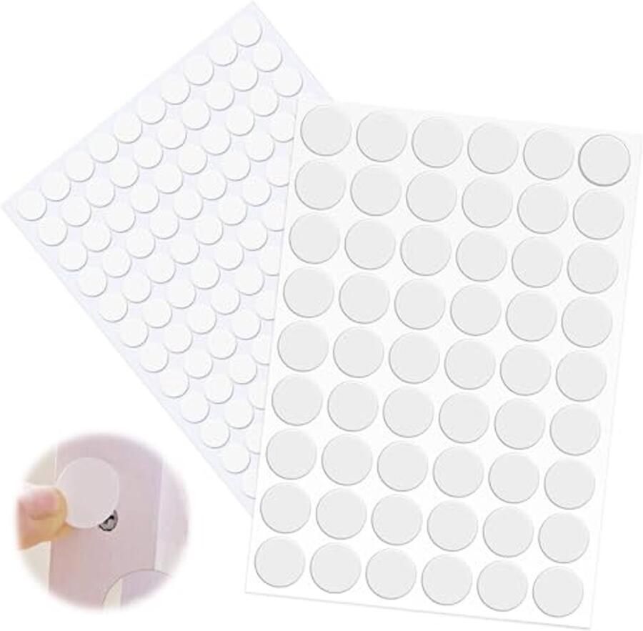 Meubelafdekkingsstickers 194 stuks Zelfklevende afdekkappen en schroefafdekkapjes voor wandkasten en bureaus 21 mm en 12 mm maat