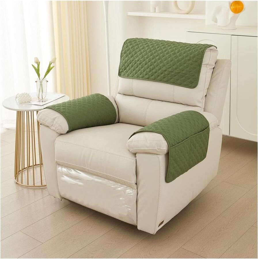 Meubelbeschermer met Armleuninghoezen en Hoofdsteunhoezen Waterdichte en Antislip Oplossing voor Fauteuils