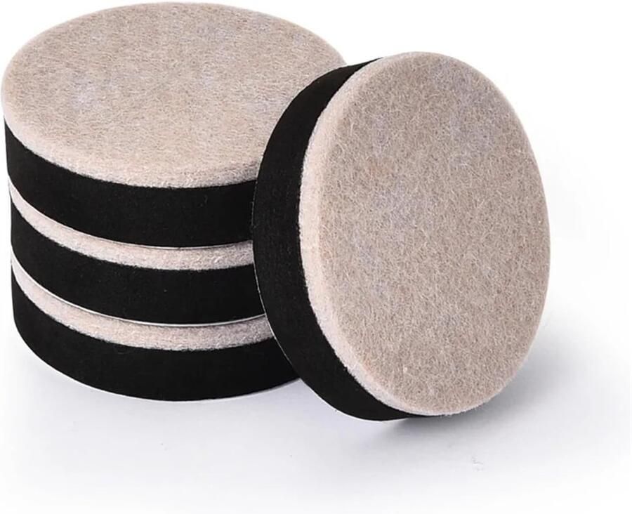 Meubelglijders 6 stuks Meubelonderzetters Vloerglijders Stoelpootdoppen Vloerbeschermers Meubel Bescherming 6.35 x 1.65 CM Zelfklevend Rond Bescherming van Vloer en Meubel Voor Tafel Stoelpoten
