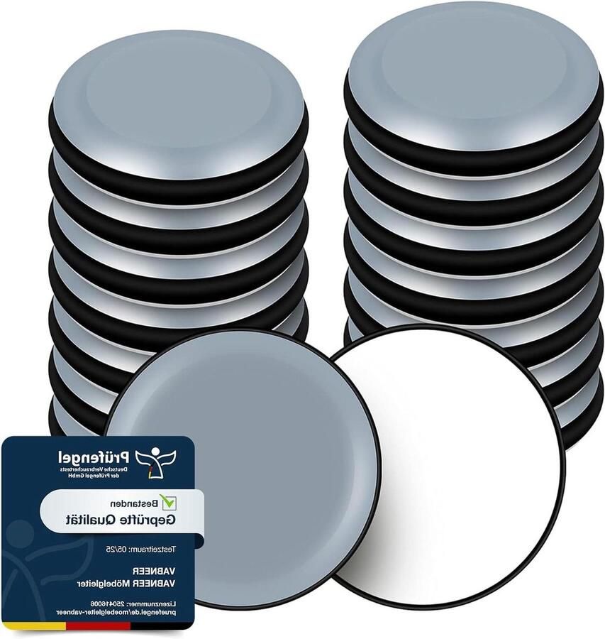 Meubelglijders 16 stuks PTFE Teflon voor gladde vloeren en tapijten Meubelverplaatspads rond 30 mm Beschermpads tegen krassen Eenvoudig te monteren