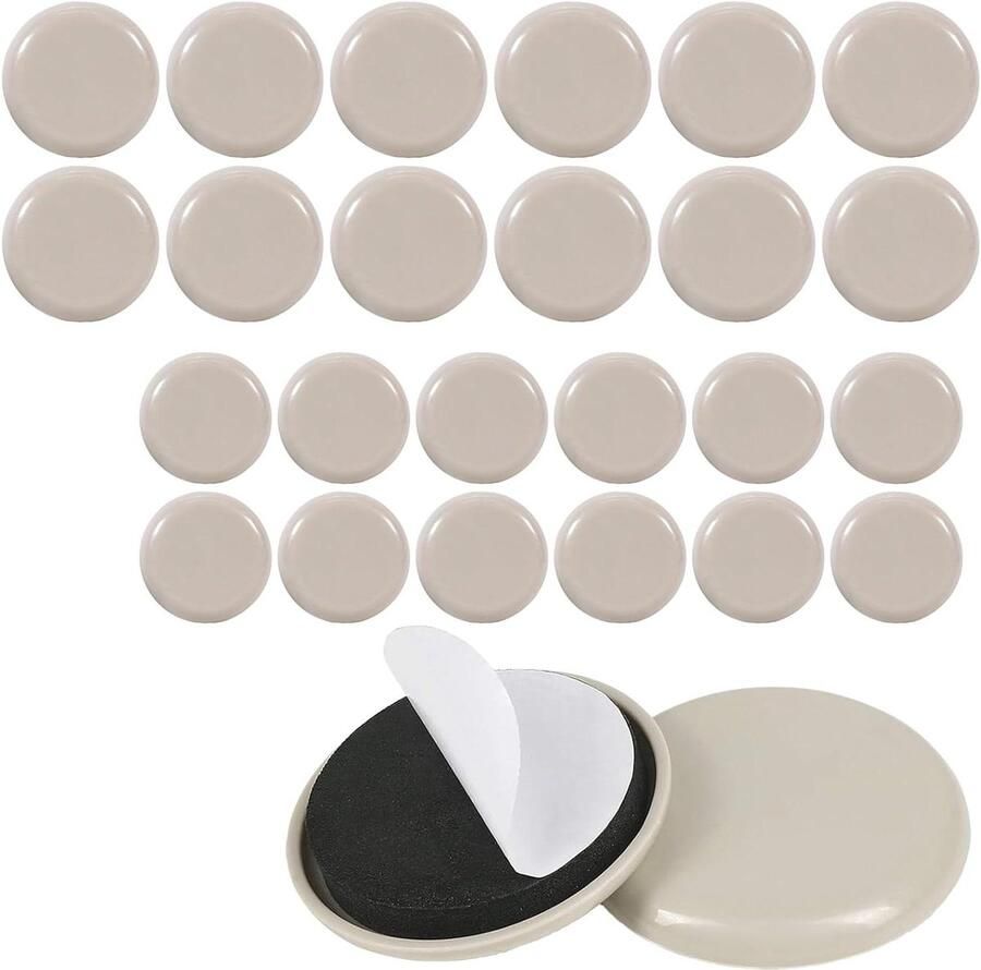 Allecto Plus Meubelglijders voor zware voorwerpen 24 stuks Zelfklevend Voor tapijt en harde vloeren