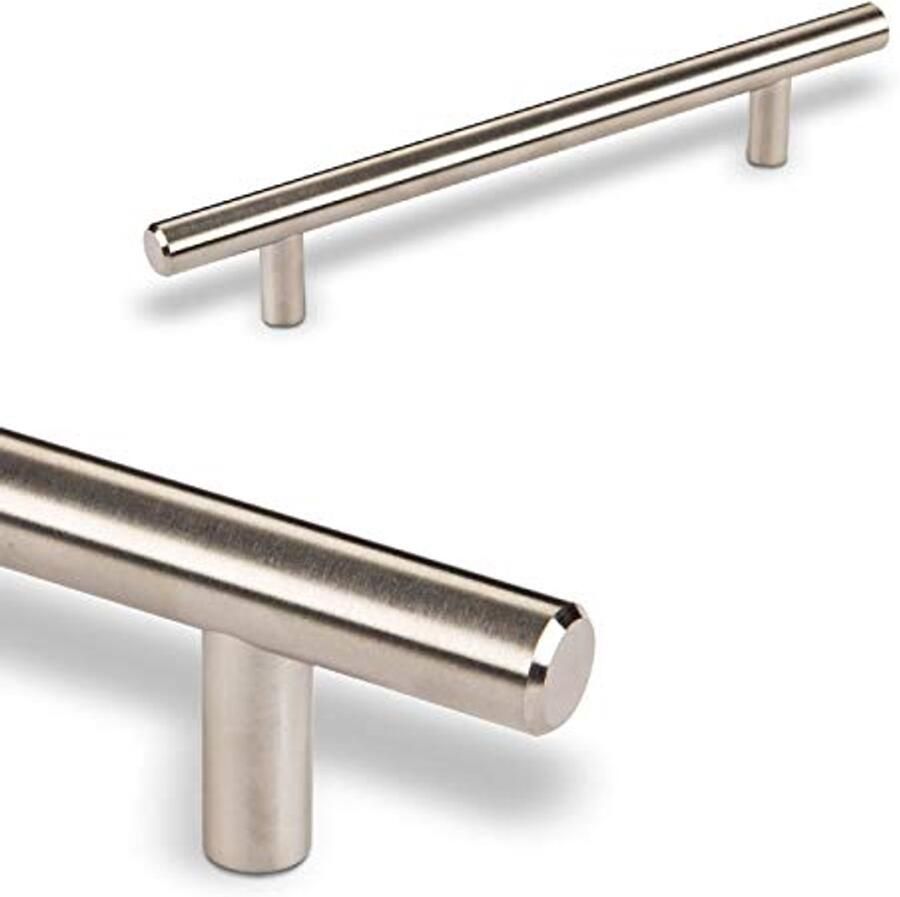 Sotech 20 x Meubelgreep Stangengriff Boorgatafstand 96 mm geborsteld Stanghandgreep van