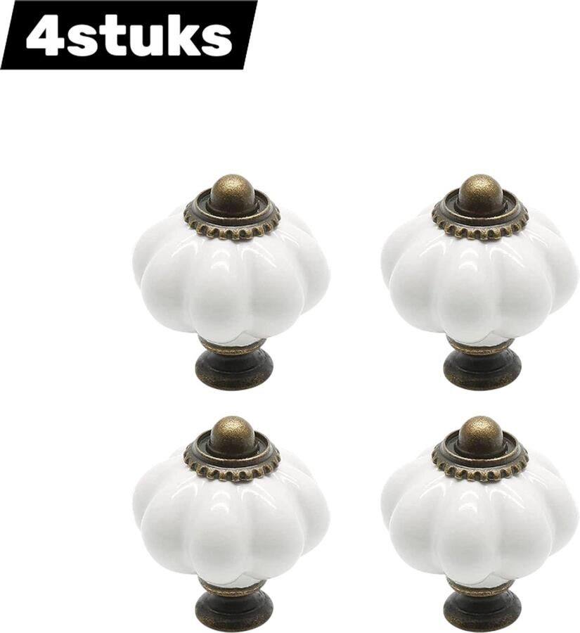 Meubelgreep Antieke handgreep Vintage keramische kastgreep Dressoirladegreep Met bevestigingsschroeven Handgeschilderd Enkel gat kleine handgreep Wit