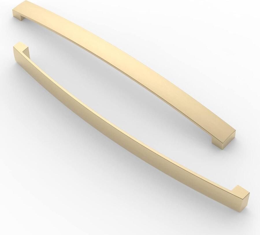 Meubelgreep Deurgrepen Geschikt voor Keukenkast en Ladekast 10 Stuks Geborsteld Messing