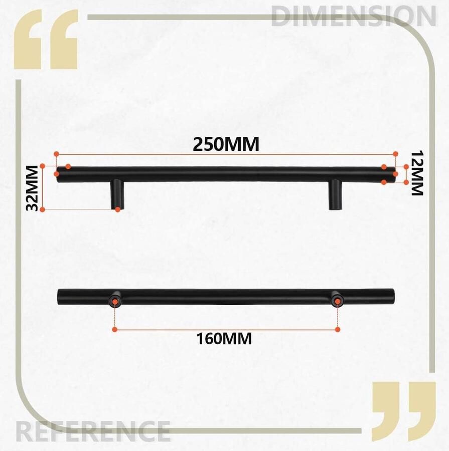 2 Stuks Kastgrepen Goud Moderne Handgrepen Meubelgrepen 256mm Gatafstand Deurgrepen Keuken Ladegrepen Vintage Handgrepen Voor Keukenkasten Commode Kast (Goudgrijs) - Foto 6