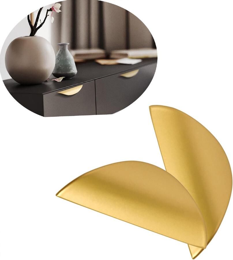 Meubelgreep Kastgreep Keukengreep Ladegreep Deurgreep Metaal Handvat voor Kast Keukenkast Lade en Meubels Deurtjes Meubelbeslag Handgreep keukenkastjes Handgreep kast Halvemaanvormige Handgrepen Set van 2