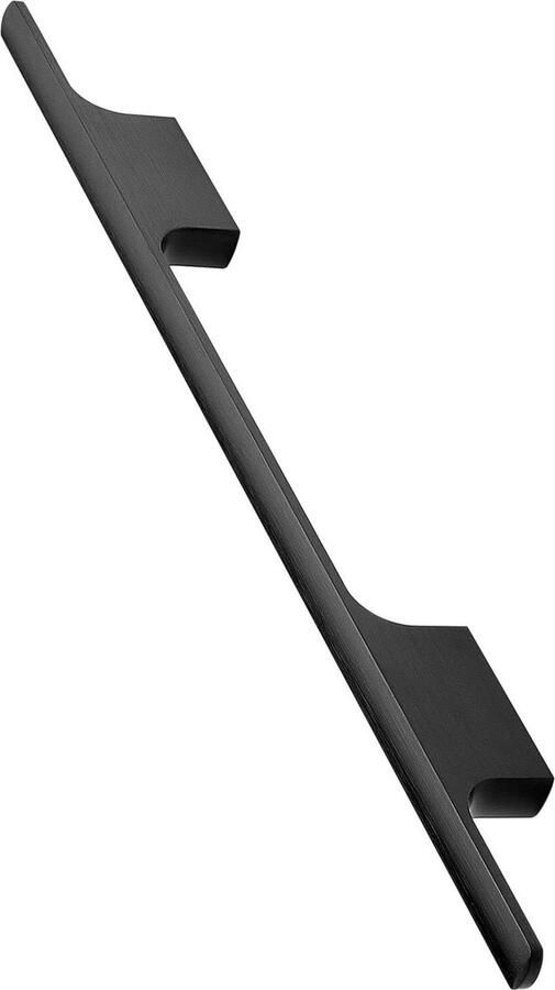 Meubelgreep LA160 voor keukenkasten kastgreep handvat voor keukenfronten zwart mat geborsteld aluminium