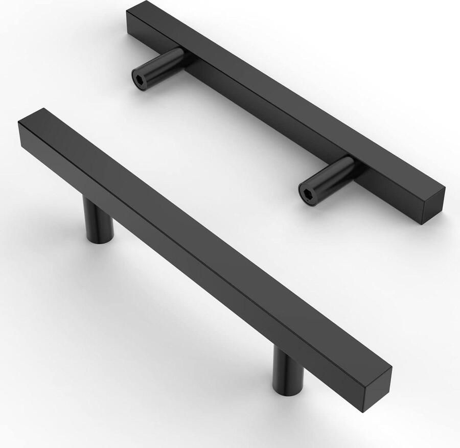 Meubelgrepen 10 stuks Roestvrij Staal Zwart Keukengrepen 96 mm Schuifladen Handgrepen Zinklegering Ladegrepen Voor Keukenkasten Kledingkast cabinet handle black