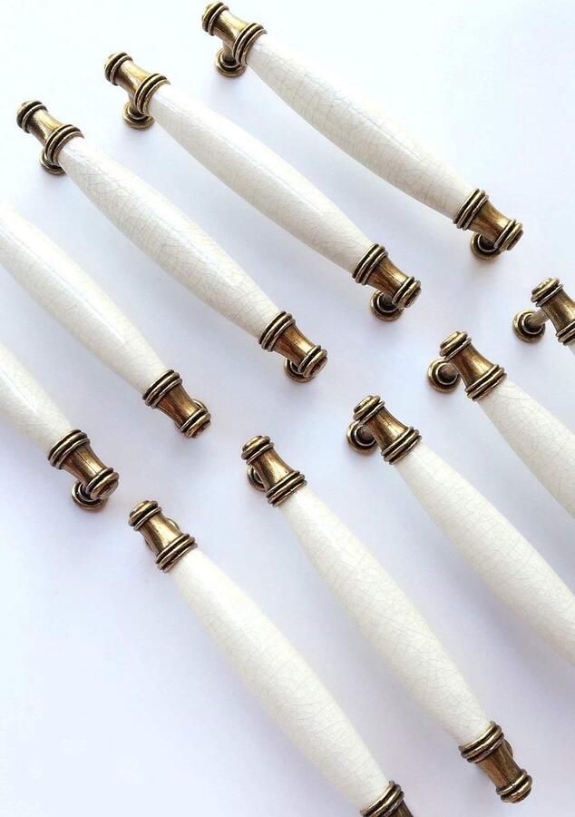 Meubelgrepen 10 stuks set booggrepen met keramiek kastgrepen 128 mm