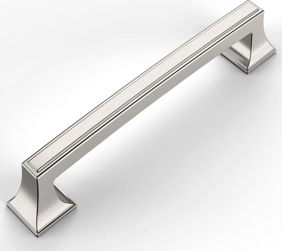 Meubelgrepen 128 mm Geborsteld Nikkel Handgrepen voor Keukenkasten en Laden