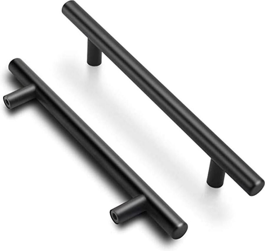 Meubelgrepen 128 mm zwart keukengrepen 15 stuks keukenkast deurgrepen LS201BK128-T railgreep