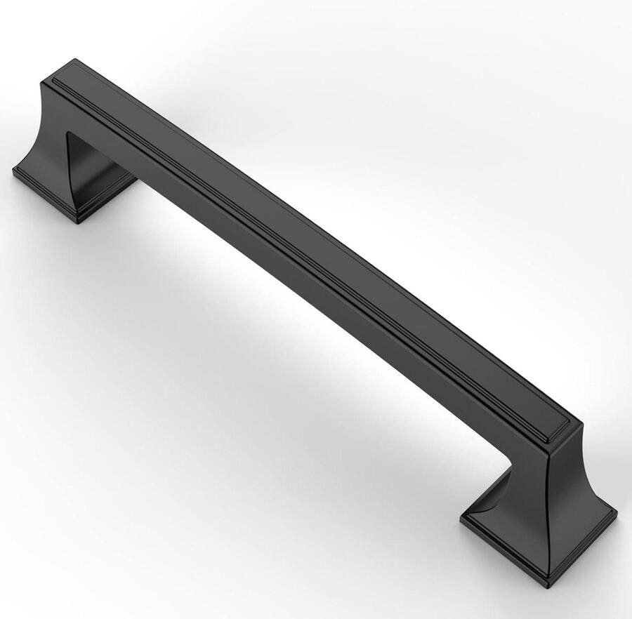 Meubelgrepen zwart Set van 6 gatafstand 128 mm Keukenkasten kledingkasten deuren