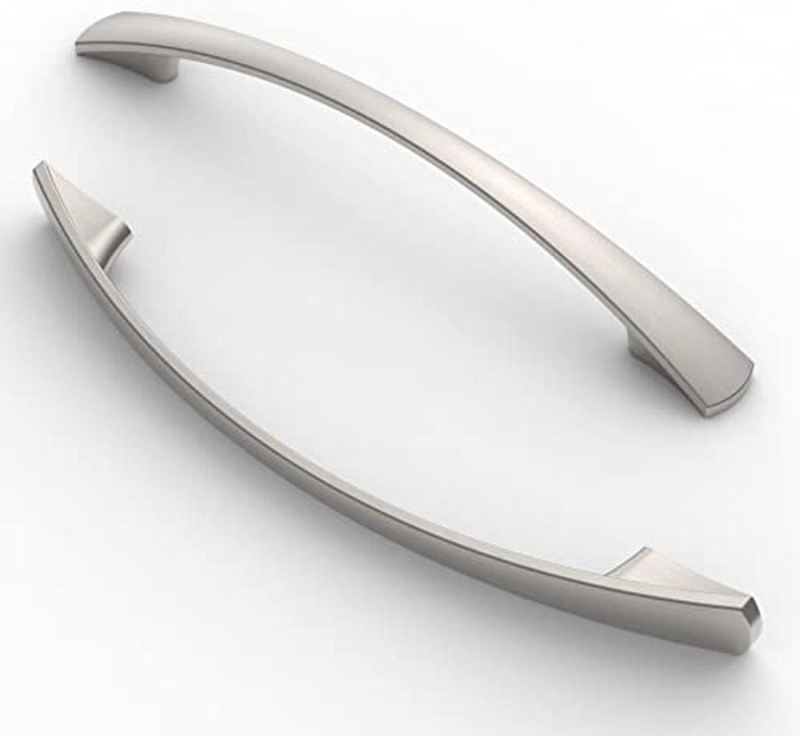 Meubelgrepen 5 stuks Gatafstand 128 mm Kastgrepen voor Keuken en Meubels Geborsteld Nikkel