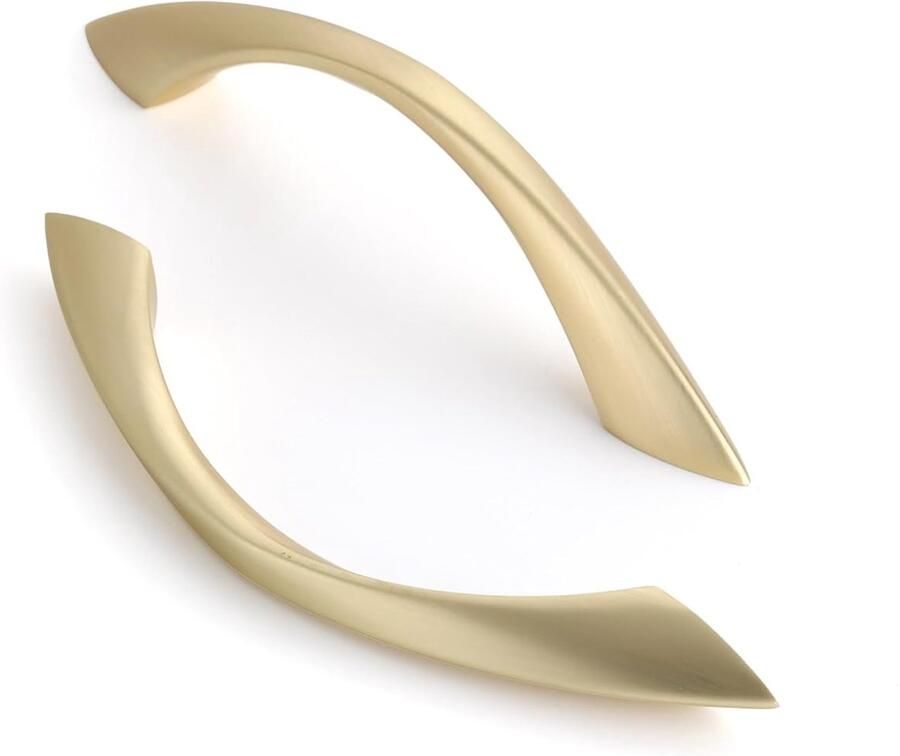 Meubelgrepen goudkleurig 6 stuks geschikt voor kasten en deuren