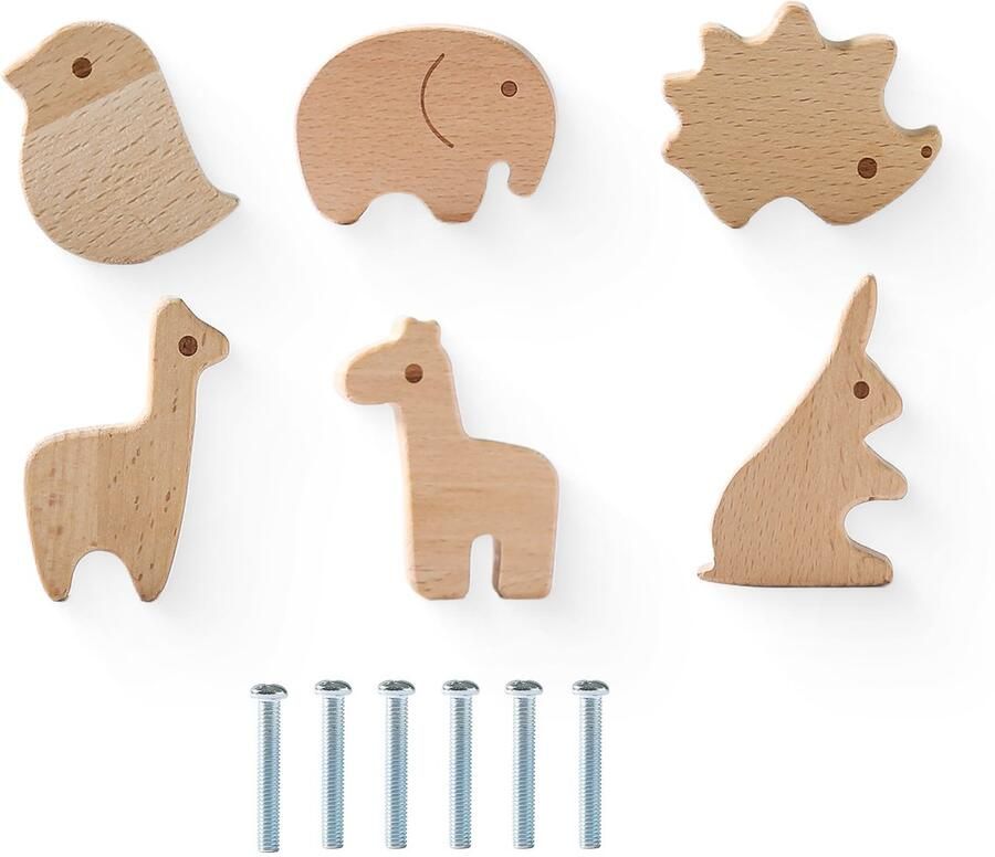 Meubelgrepen Houten meubelgrepen 6 stuks vintage voor kast lade keuken badkamer kast thuis kantoor meubilair