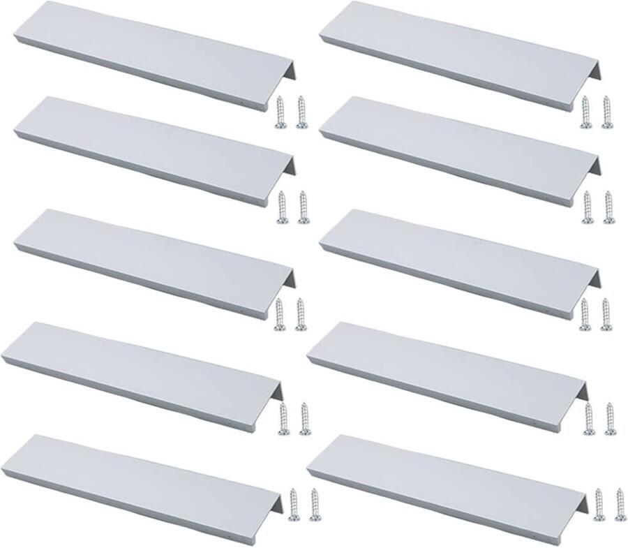 Meubelgrepen Kastgrepen Zilverkleurig 10 Stuks