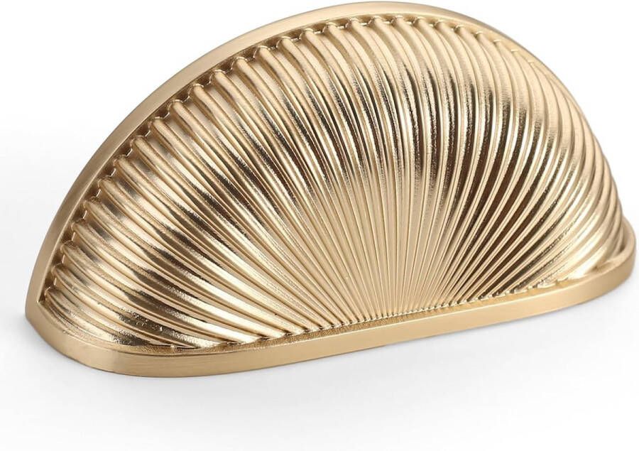 Meubelgrepen schelpgrepen goud 76 mm gatafstand zinklegering meubelgrepen kastgrepen keukengrepen ladegrepen kledingkast deurgrepen 10 stuks