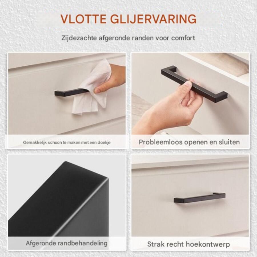 Meubelgrepen Set van 30 Roestvrijstaal 108x12x35 mm Keukengreep