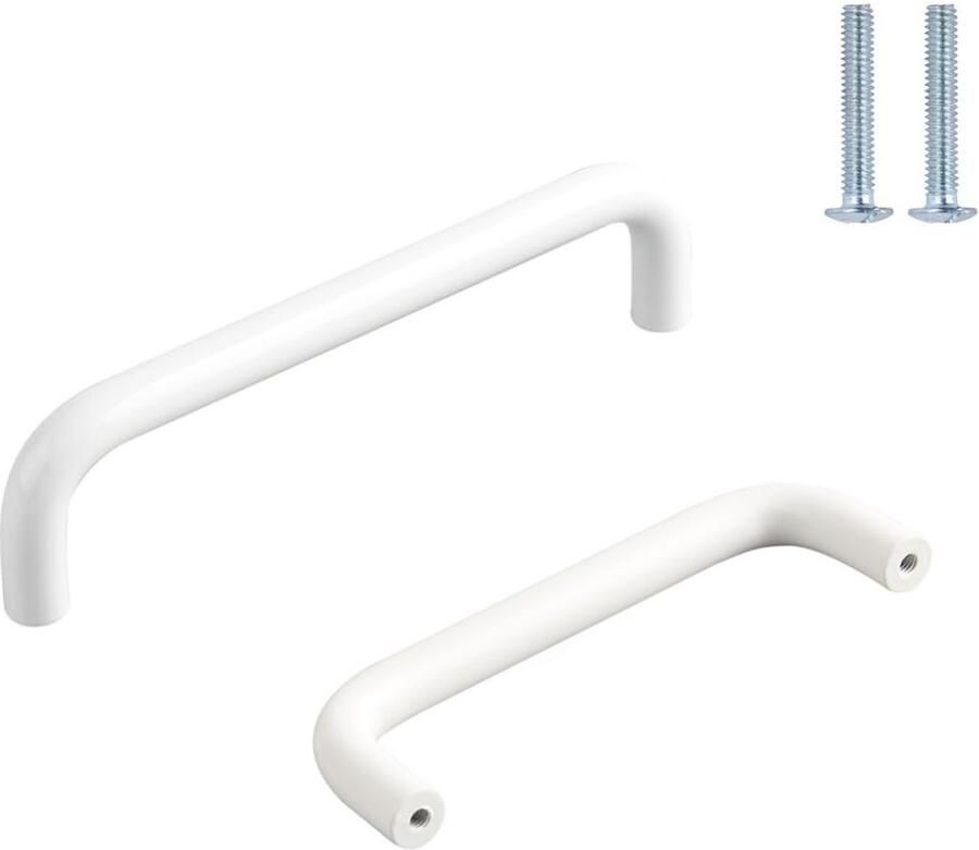 Meubelgrepen Trek-grepen 2 stuks Lichtwit Diameter 10 mm