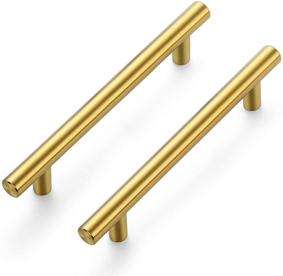 Meubelgrepen kastgrepen voor keukenkasten 10 stuks goudkleurig roestvrij staal 102 mm