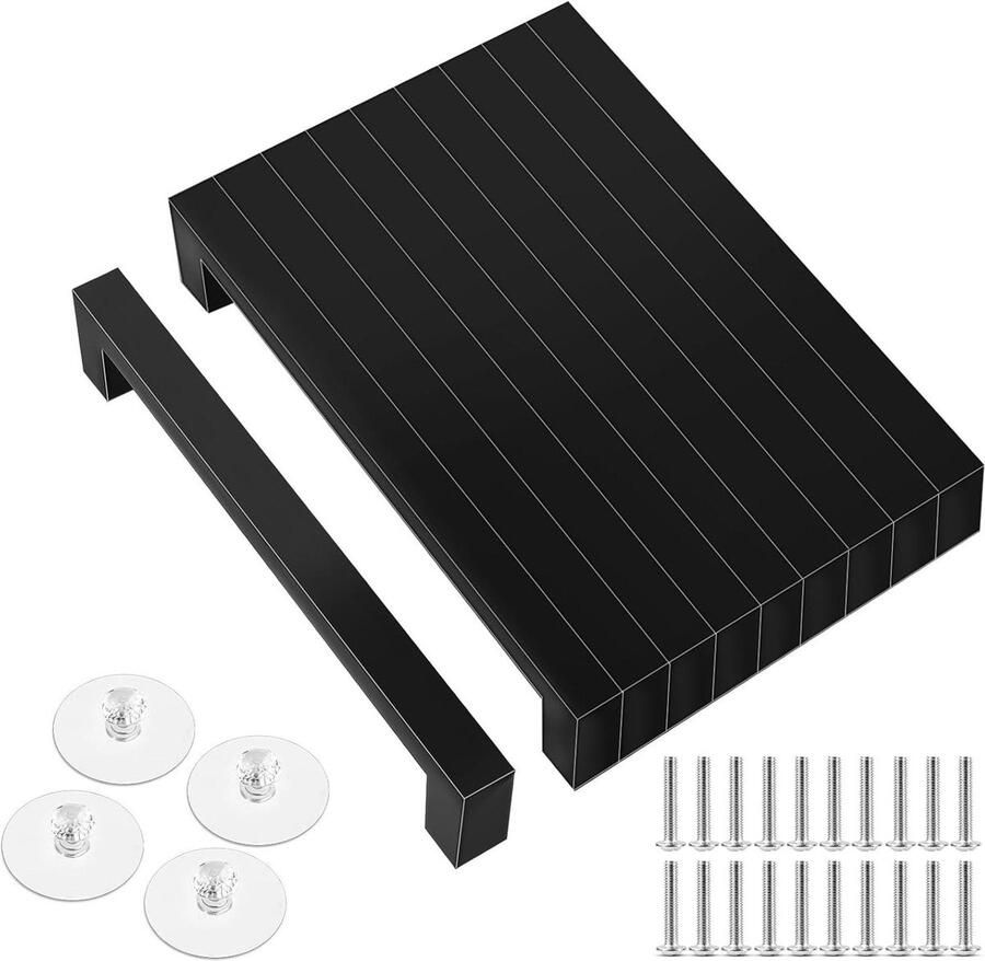 Meubelgrepen 10 stuks zwart gatafstand 128 mm keukengrepen ladegrepen roestvrij staal kristallen handgrepen