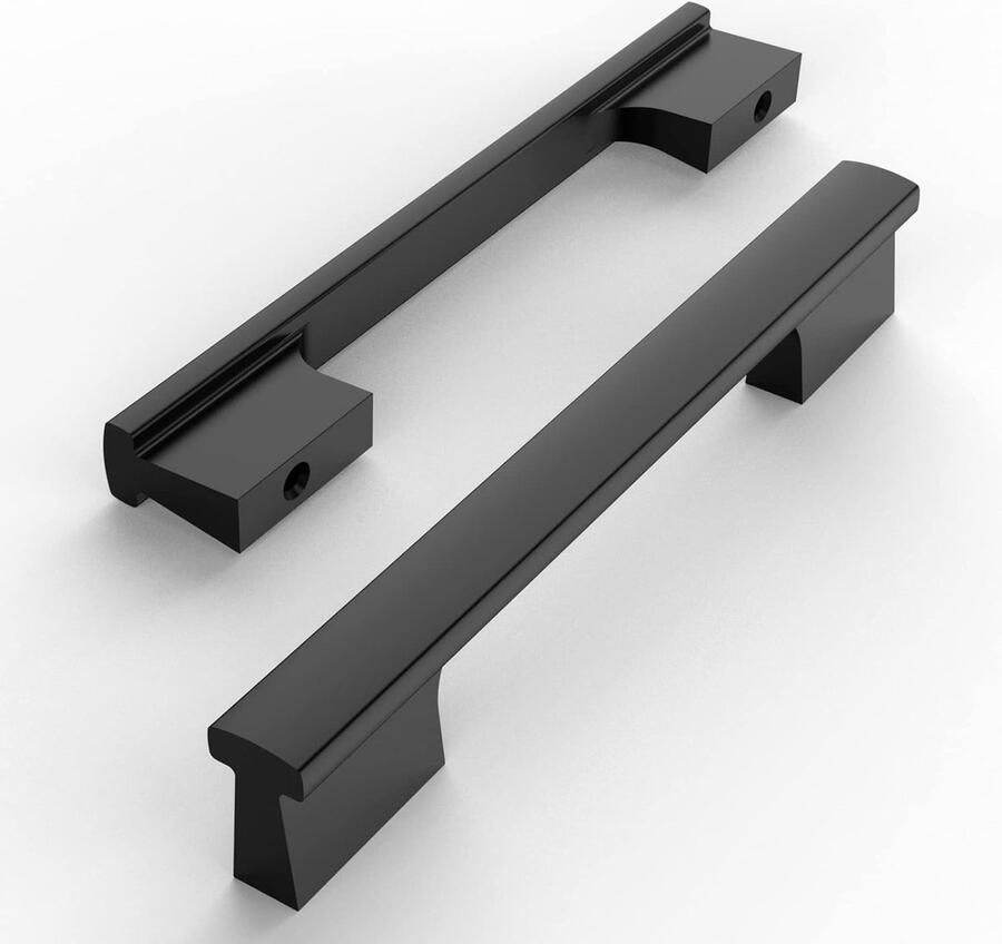 Meubelgrepen zwart 128 mm gatafstand voor keukenkasten kastgrepen ladegrepen deurgrepen voor keukenkasten kledingkast 10 stuks