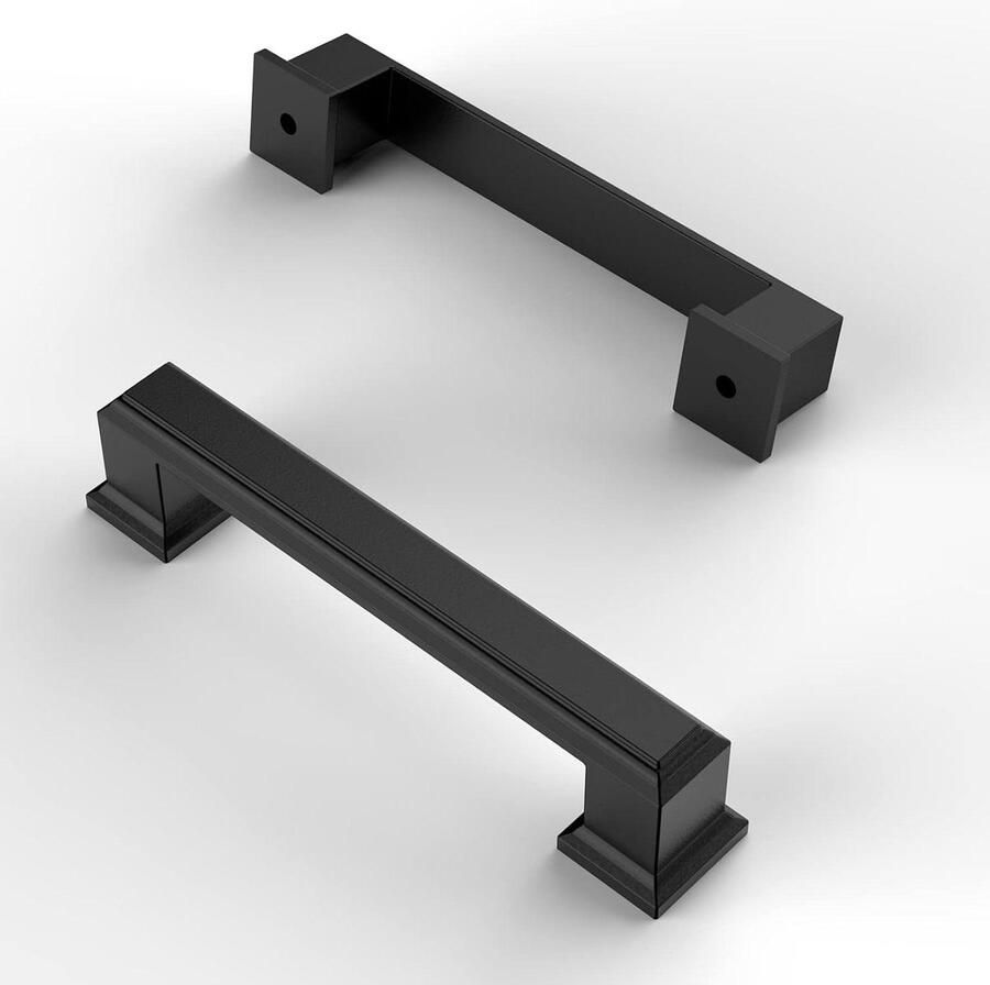 Meubelgrepen 10 stuks zwart 96 mm gatafstand keukenkasten kastgrepen ladegrepen deurgrepen kledingkast Amerdeco UK0016 cabinet handle black