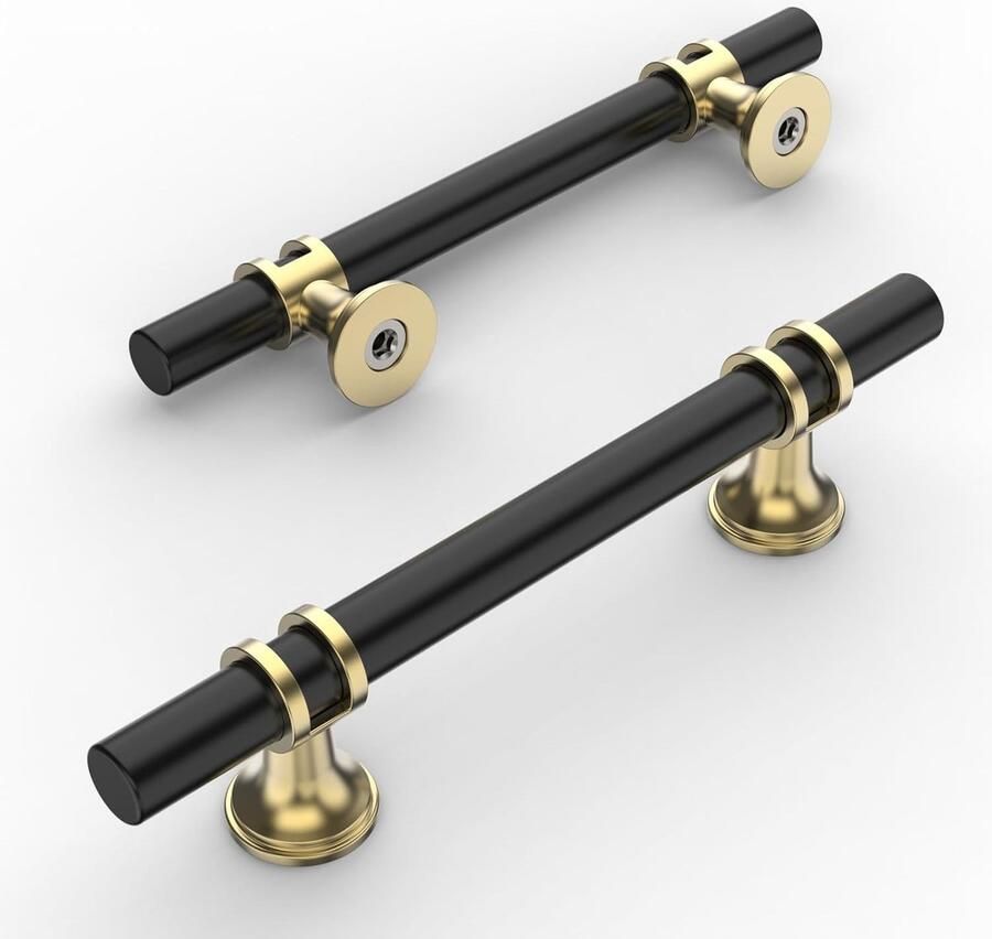 Meubelgrepen zwart goud kastgrepen keukengrepen 96 mm gatafstand ladegrepen handgrepen voor keukenkasten kledingkast 10 stuks