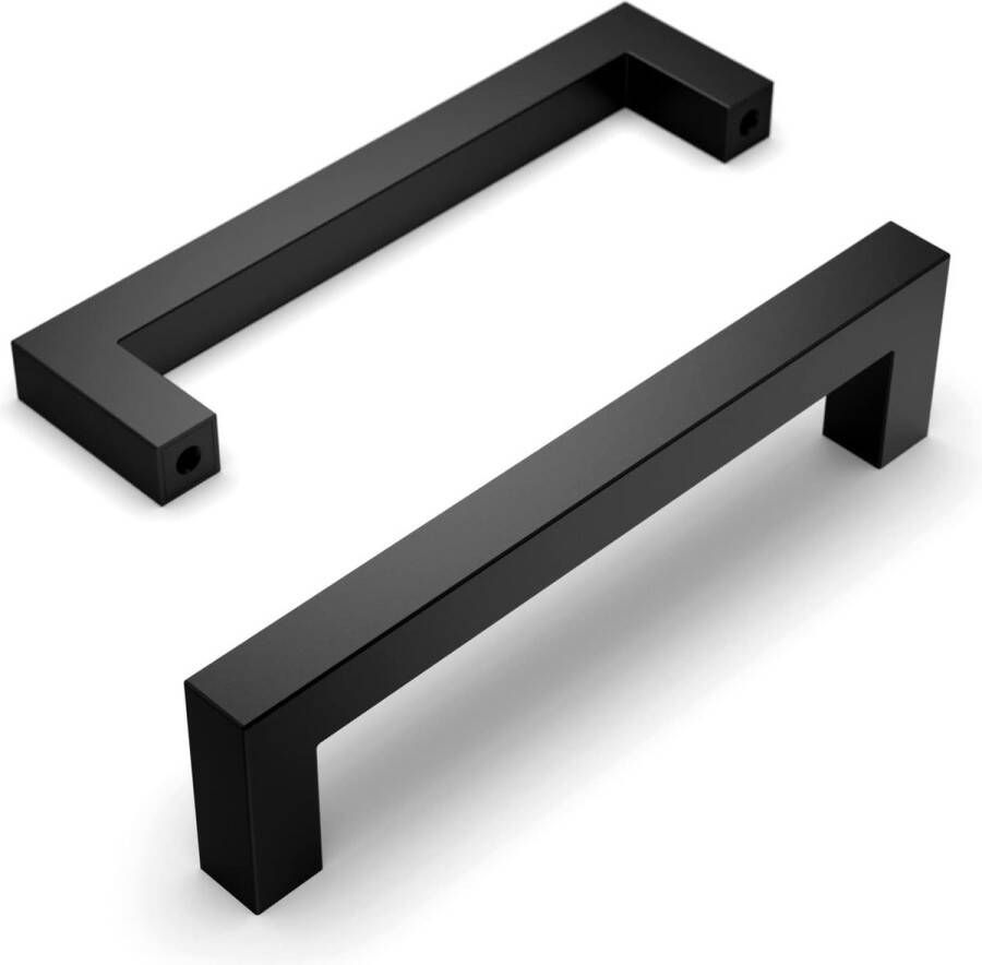 Meubelhandgrepen Roestvrij Staal Zwarte Kasthandgrepen Keukenhandgrepen 128 mm Gatafstand Ladehandgrepen Zinklegering Ladehandgrepen voor Keukenkasten Kledingkast Pak van 10