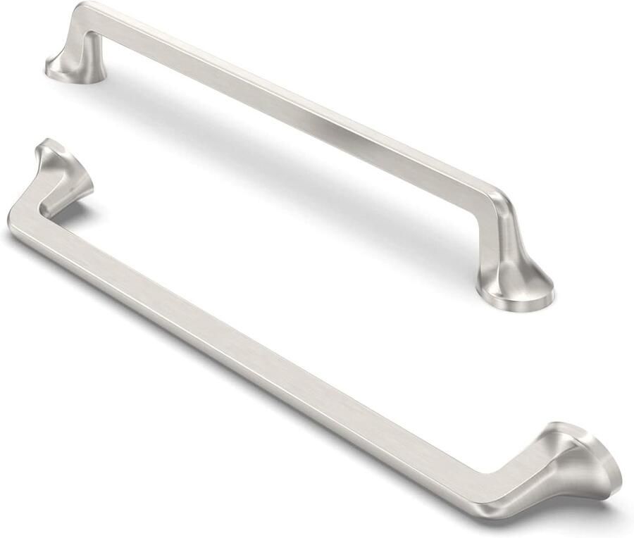 Meubelhandvatten Geborsteld Nikkel 10 Stuks