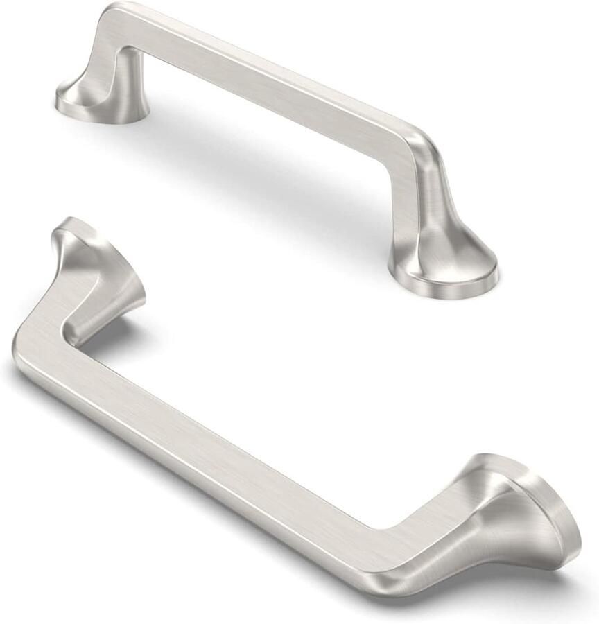 Meubelhandvatten Kastgrepen 10 stuks Geborsteld Nikkel