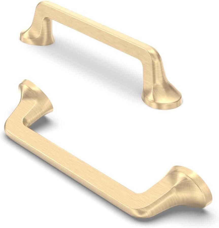 Meubelhandvatten Kastgrepen Geborsteld Messing 10 stuks