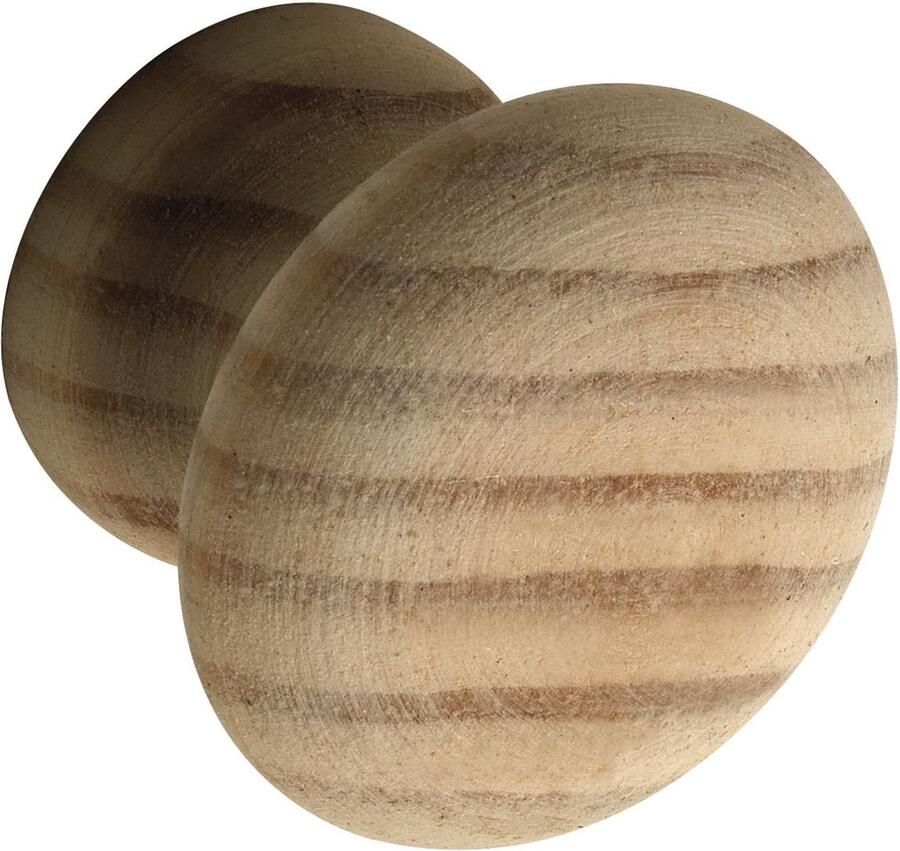 Meubelknop Hemera Houten deurknop Ø45 mm Ruw grenen Diepte 29 mm