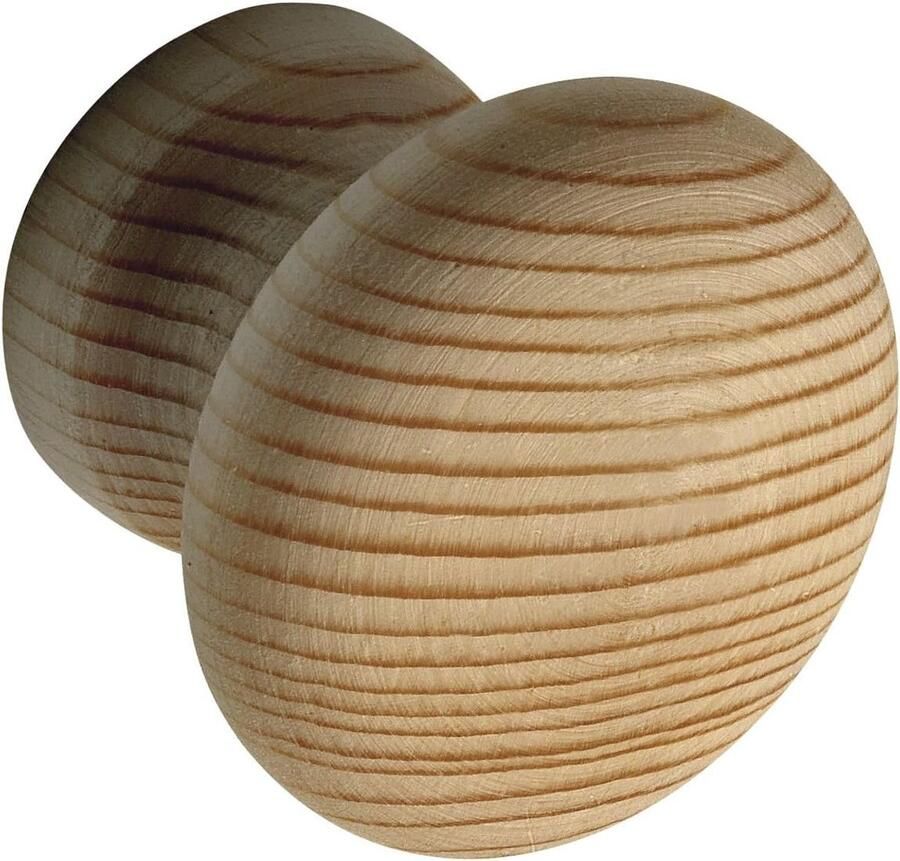 Meubelknop Hemera Houten kastknop 35mm 2 stuks