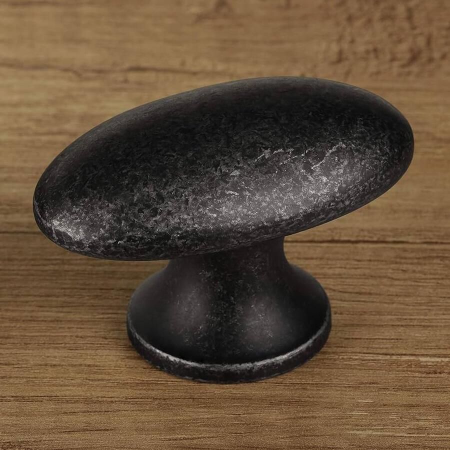 Meubelknop MARCUS Zwart antiek Zink Boorgatenafstand 16 mm