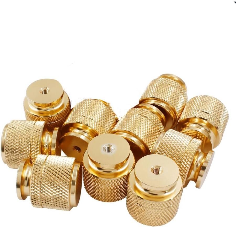 Meubelknop Meubelbeslag deurknoppen voor kasten deurknopjes Kastknopjes kastdeurgrepen Kast knopjes meubelaccessoires deurgrepen geschikt voor dressoirs kledingkasten keukens kasten rond goud 10 stuks