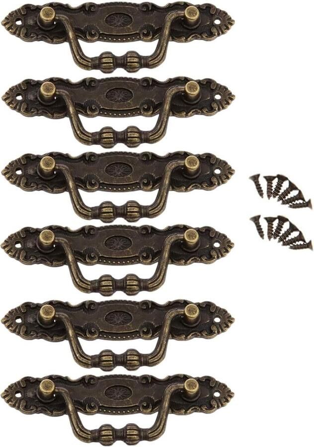 Meubelknop van zinklegering antieke meubels met spijkers meubelknop vintage meubelgreep retro antieke meubelgrepen inklapbaar zink legering retro design deurgreep kastgrepen ladegrepen