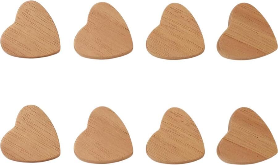 Meubelknoppen Houten Hart Pakket van 8 Kinderkastknoppen Houten knoppen voor dressoirs Meubelhandgrepen Hout Set van 8
