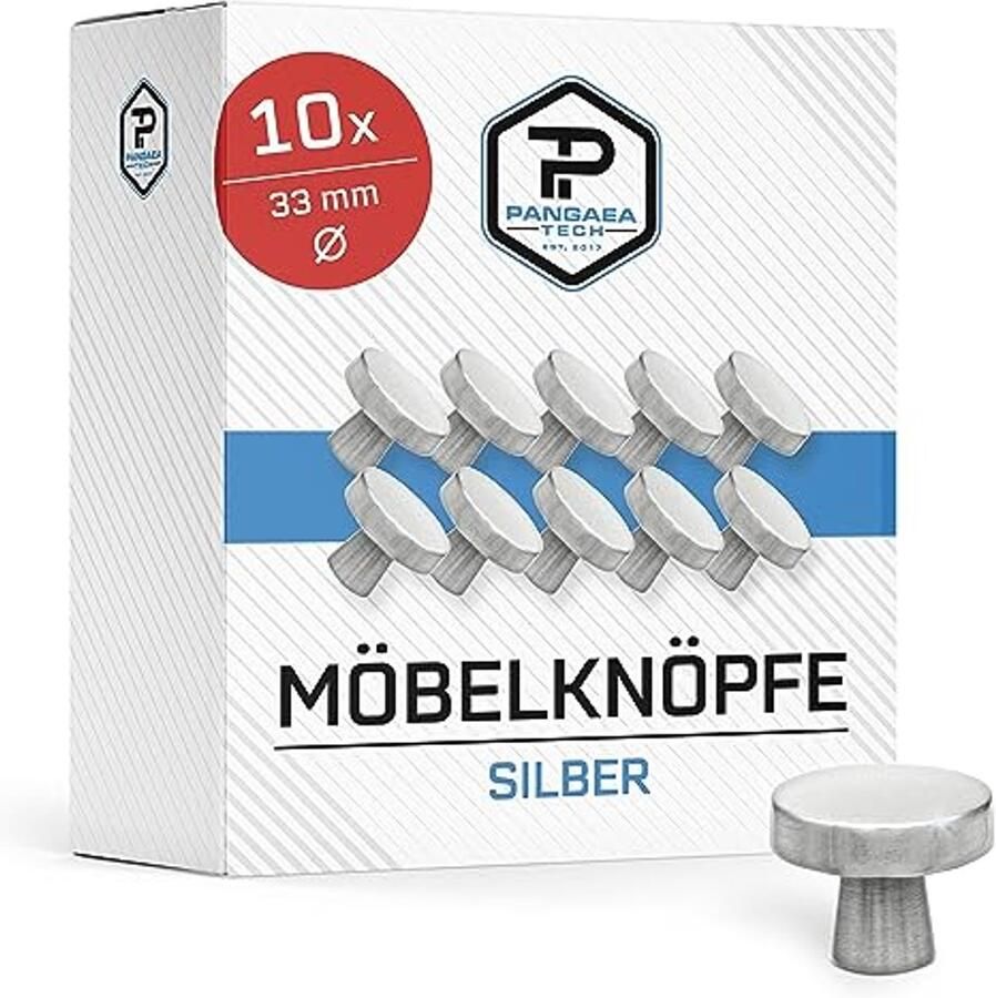 Meubelknoppen Set Zilver 10 Stuks Voor Kast- en Deurgrepen