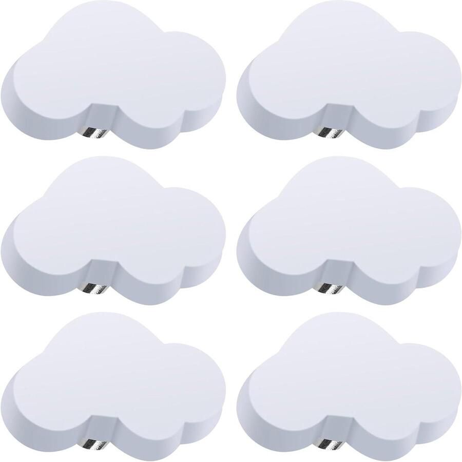Meubelknoppen Wolkenvorm 6 stuks Houten Handgrepen Kinderkamer en Keuken Meubelgreep Commode Kasten en Speelgoed Organizer Box