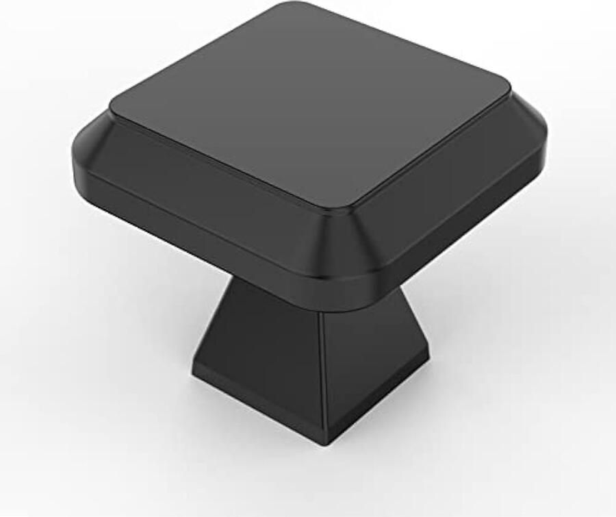 Meubelknoppen zwart 10 stuks voor kast kledingkast met een schroeven zwart