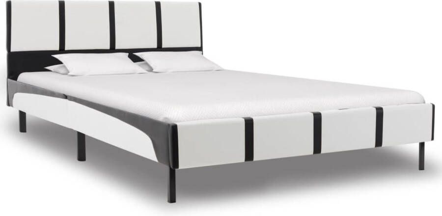 Meubelmania Bed met traagschuim matras kunstleer 140x200 cm