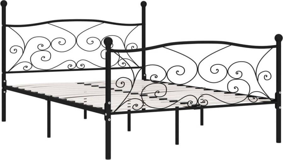 Meubelmania Bedframe met lattenbodem metaal zwart 120x200 cm