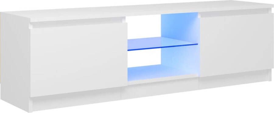 Meubelmania Tv-meubel met LED-verlichting 120x30x35 5 cm wit