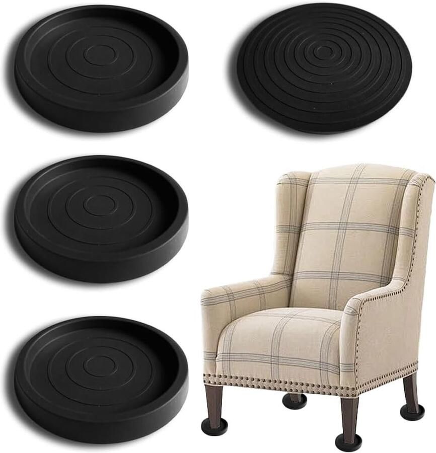 4stuks Vloermatten Vloerbeschermers Antislip Matjes Vloerbeschermer Wieltjes Meubelonderzetters Stoelpootdoppen Bedverhogers Anti Kras Vloerbeschermer kras Siliconen Meubelonderzetters