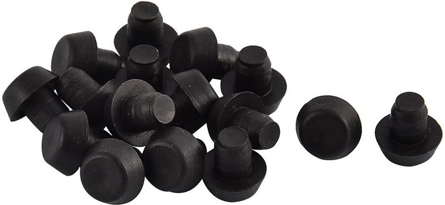 Meubelpad Meubelkussens Set van 16 Zwart Kunststof 12 x 11 mm