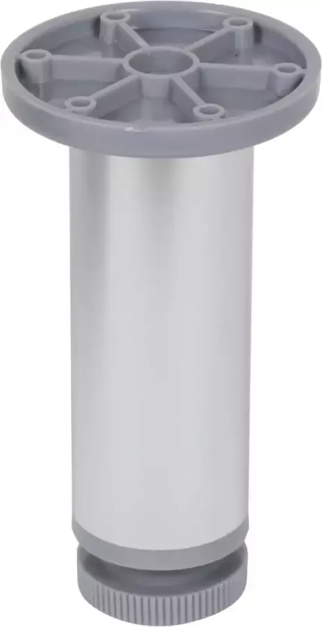 Duraline Meubelpoot Rond 40mm 12cm Set 4 Zilver 4pp
